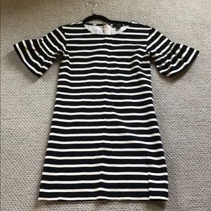 J.Crew striped ruffle cotton dress, XXS